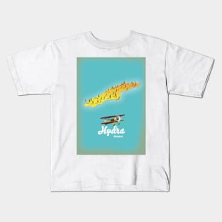 Hydra greece retro map Kids T-Shirt